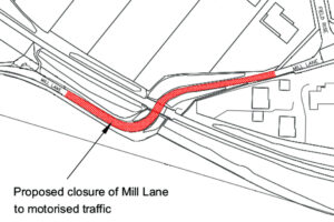 Plan showing proposed road closure